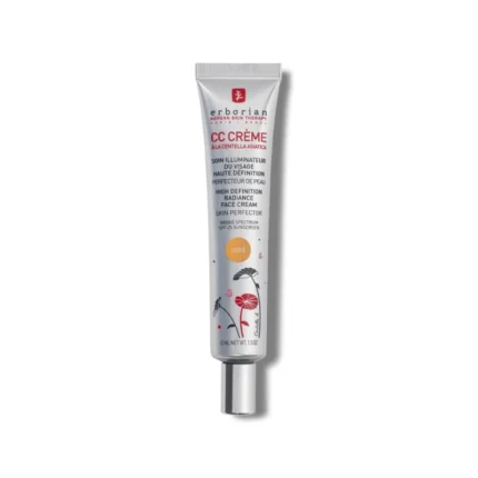 Tube de ERBORIAN CC Crème Dorée SPF 25 45ml sur fond clair